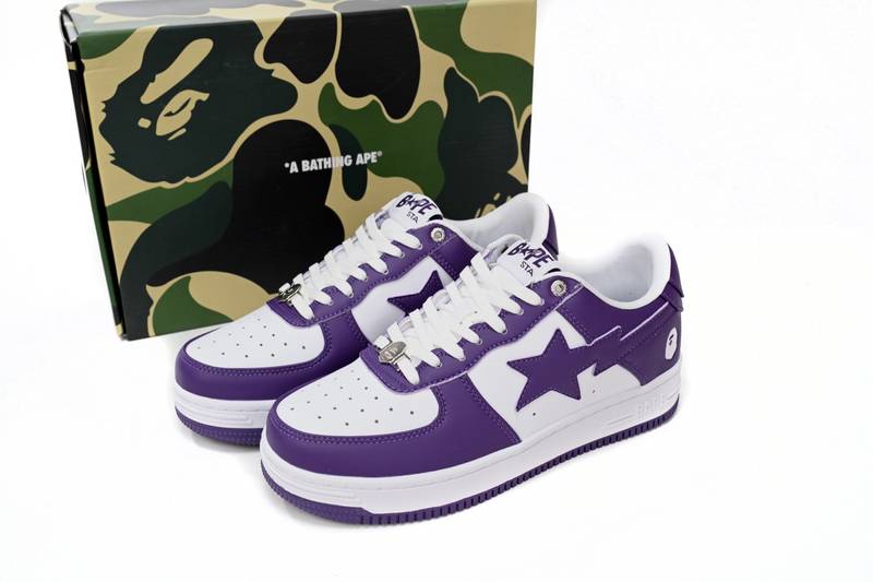 A Bathing Ape Bape Sta Low White Purple