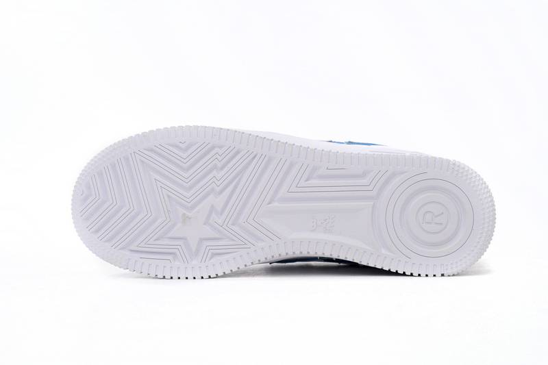 A Bathing Ape Bape Sta Patent Leather White Blue