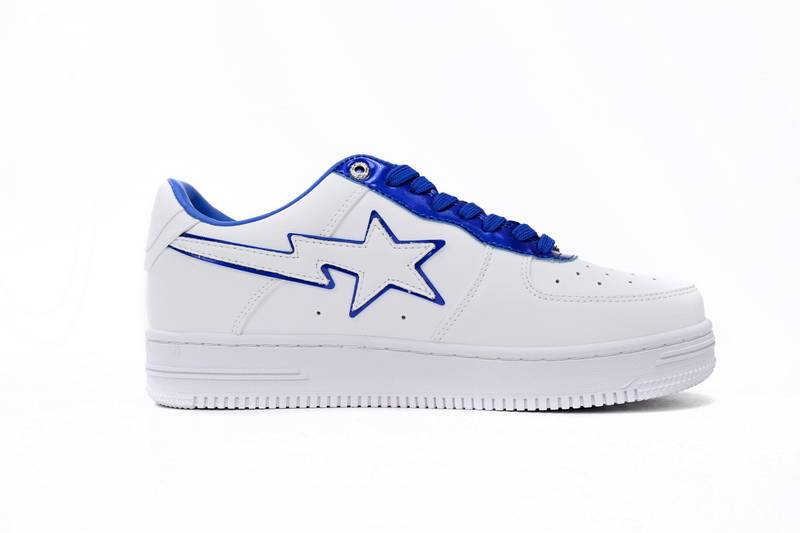 A Bathing Ape Bape Sta Patent Leather White Blue