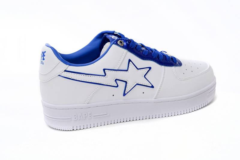 A Bathing Ape Bape Sta Patent Leather White Blue