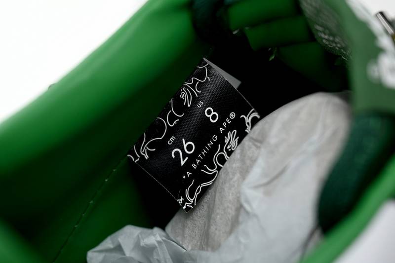 A Bathing Ape Bape Sta Patent Leather White Green