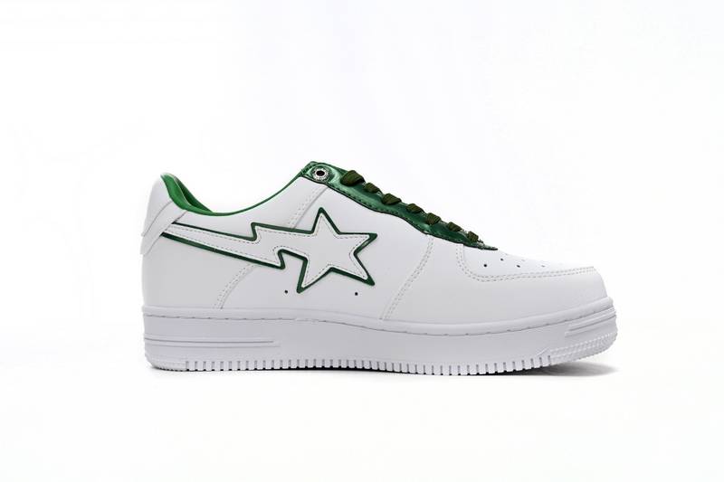 A Bathing Ape Bape Sta Patent Leather White Green