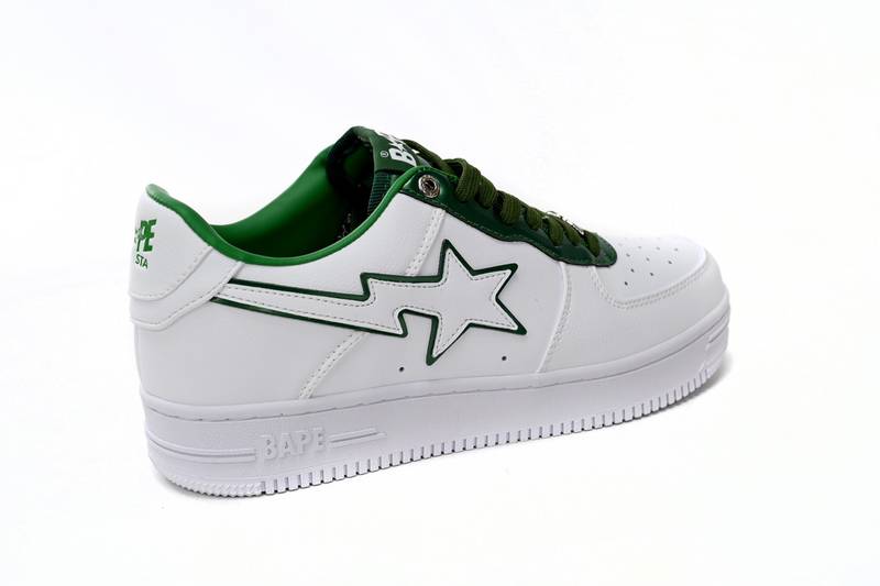A Bathing Ape Bape Sta Patent Leather White Green