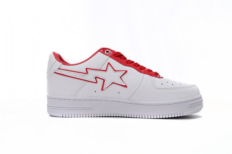 A Bathing Ape Bape Sta Patent Leather White Red