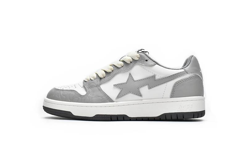 A Bathing Ape Court Sta Light Grey Cream