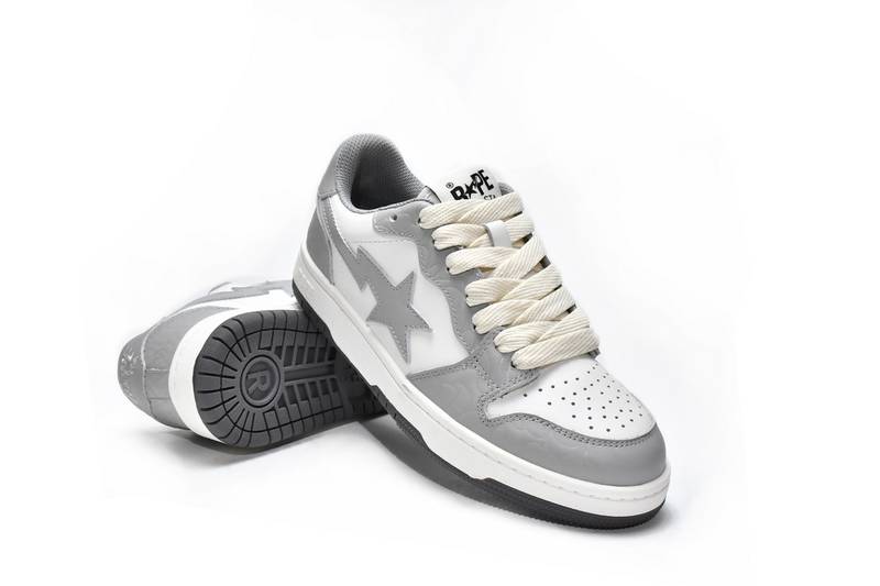 A Bathing Ape Court Sta Light Grey Cream