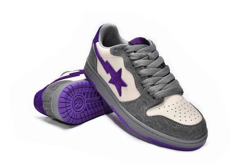 A Bathing Ape Court Sta Mist Grey Royal Purple