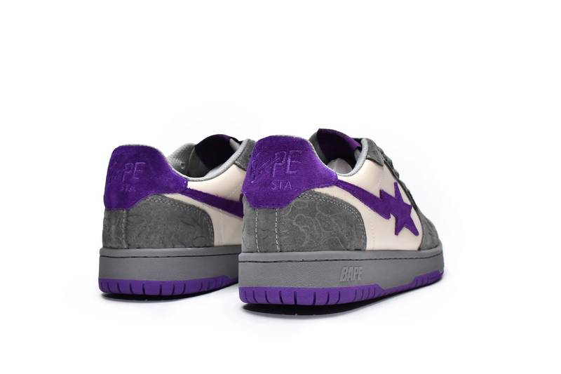 A Bathing Ape Court Sta Mist Grey Royal Purple