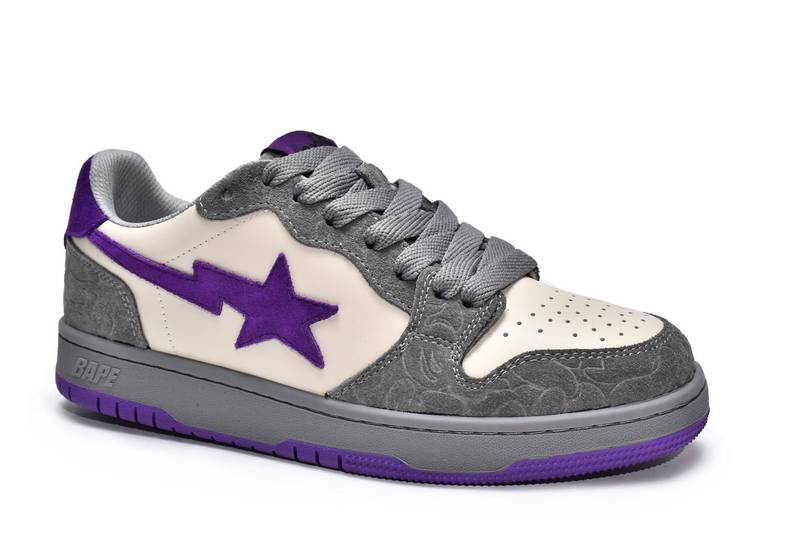 A Bathing Ape Court Sta Mist Grey Royal Purple