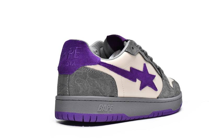 A Bathing Ape Court Sta Mist Grey Royal Purple
