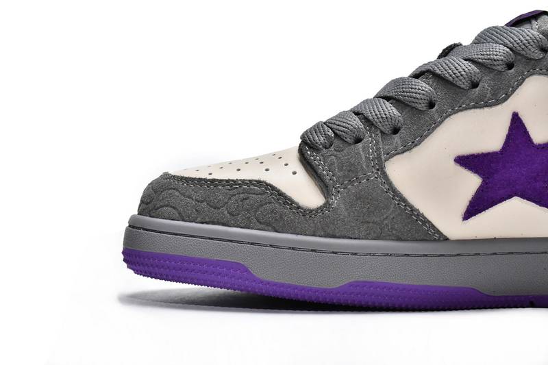 A Bathing Ape Court Sta Mist Grey Royal Purple