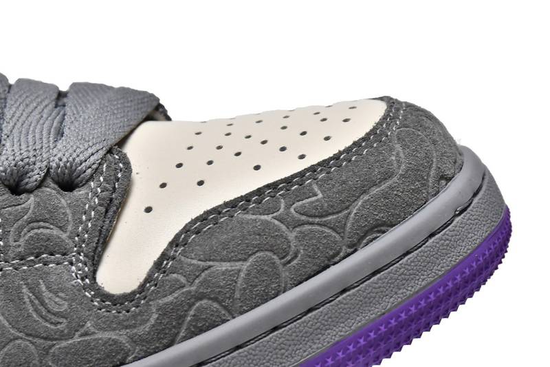 A Bathing Ape Court Sta Mist Grey Royal Purple