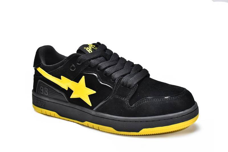 A Bathing Ape Sk8 Sta Black Electric Yellow