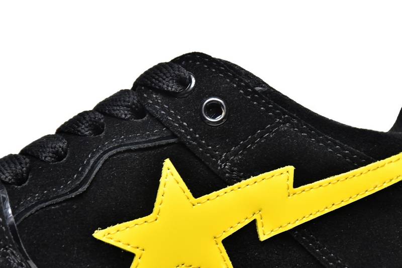A Bathing Ape Sk8 Sta Black Electric Yellow