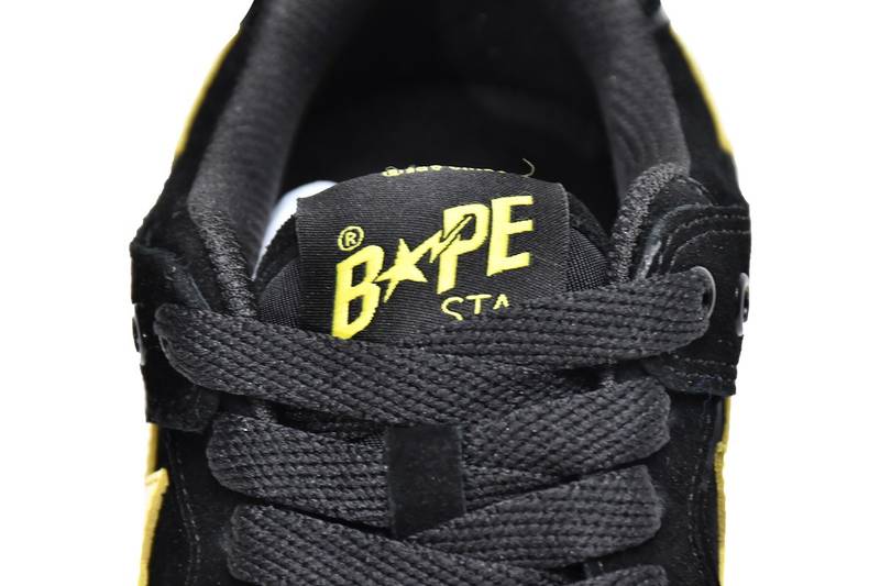 A Bathing Ape Sk8 Sta Black Electric Yellow