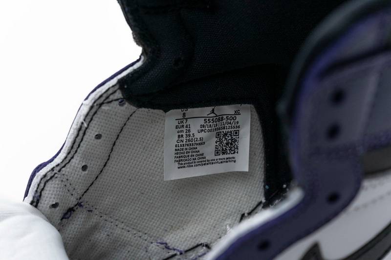 Air Jordan 1 High OG  Court Purple White