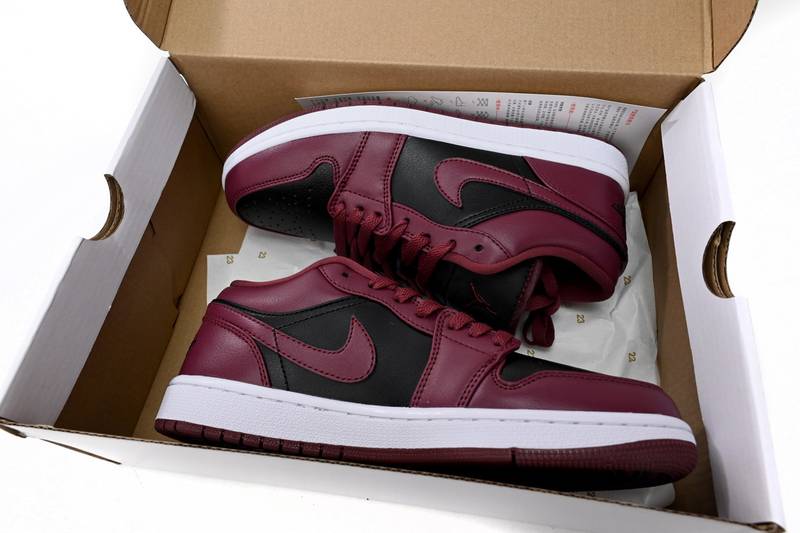 Air Jordan 1 Low Black Dark Beetroot