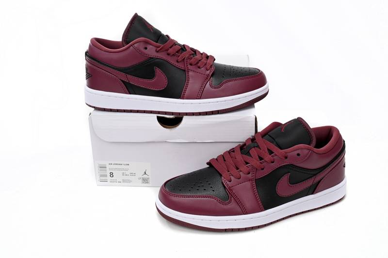 Air Jordan 1 Low Black Dark Beetroot