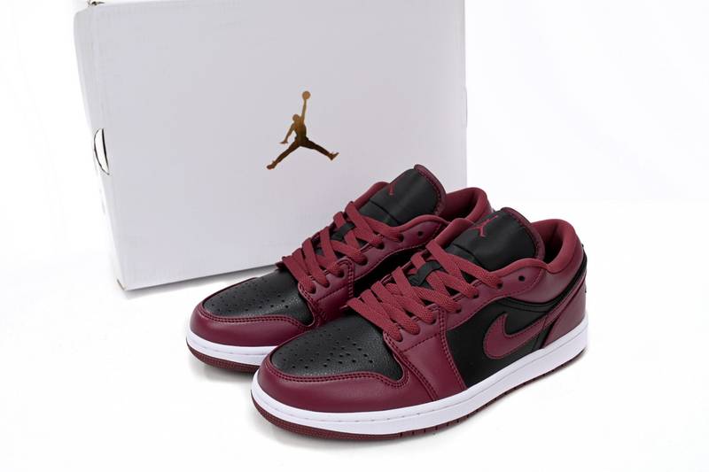 Air Jordan 1 Low Black Dark Beetroot