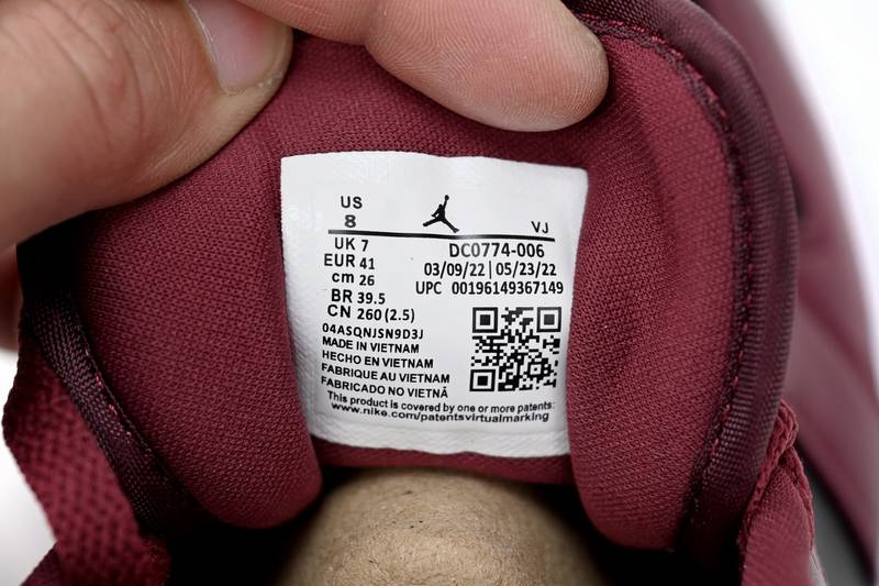 Air Jordan 1 Low Black Dark Beetroot