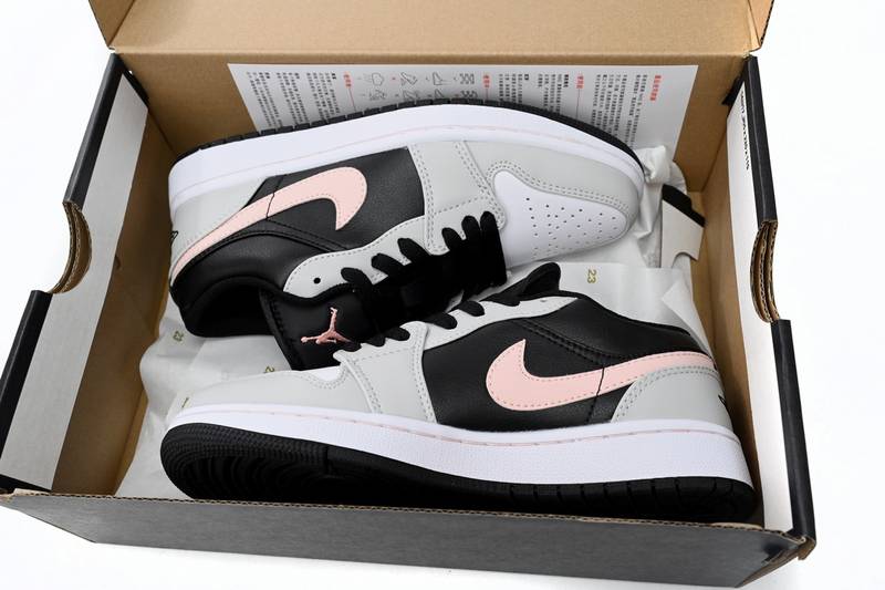 Air Jordan 1 Low Black Grey Pink