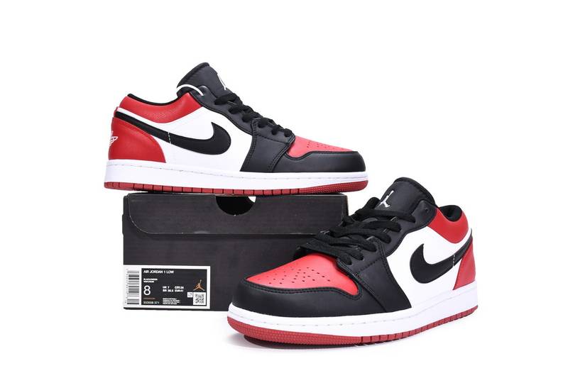 Air Jordan 1 Low Bred Toe