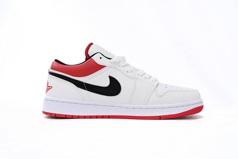 Air Jordan 1 Low White University Red Black
