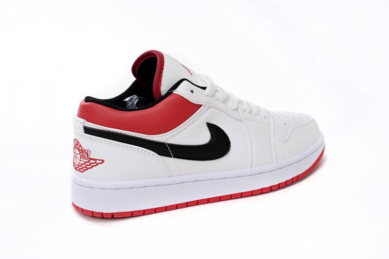 Air Jordan 1 Low White University Red Black