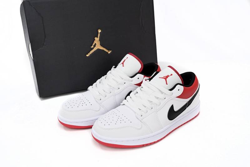Air Jordan 1 Low White University Red Black