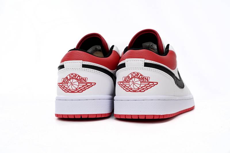 Air Jordan 1 Low White University Red Black