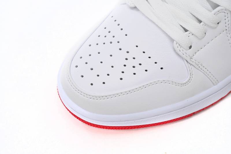 Air Jordan 1 Low White University Red Black