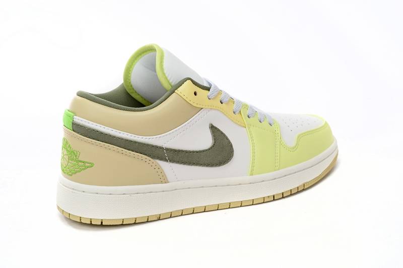 Air Jordan 1 Low Sail White Oil Green