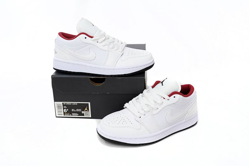 Air Jordan 1 Low White Gym Red Black
