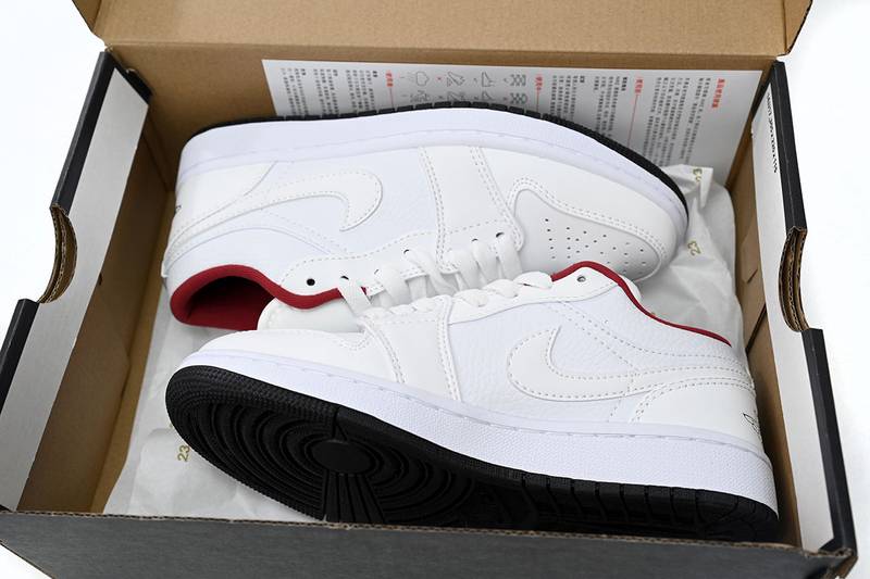 Air Jordan 1 Low White Gym Red Black
