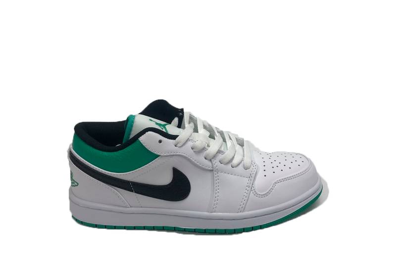Air Jordan 1 Low White Lucky Green Black​