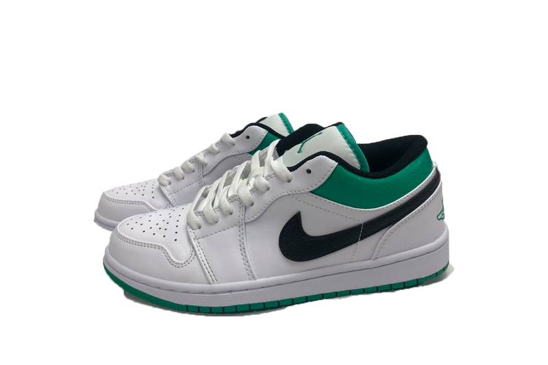 Air Jordan 1 Low White Lucky Green Black​