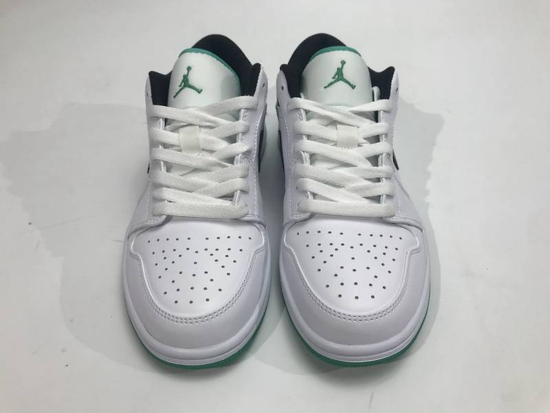 Air Jordan 1 Low White Lucky Green Black​