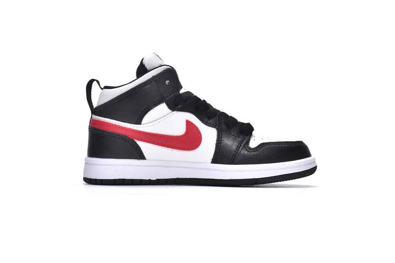 Air Jordan 1 Mid PS Black Gym Red(Kids)