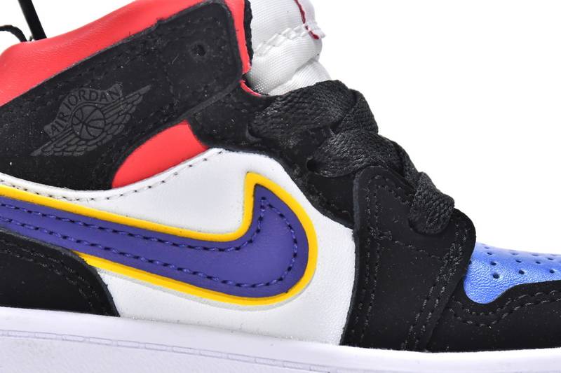 Air Jordan 1 Mid PS Lakers Top 3(Kids)