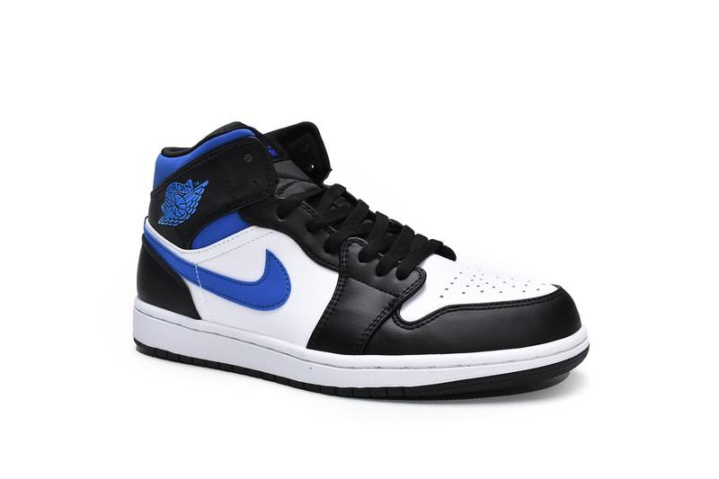 Air Jordan 1 Mid White Black Racer Blue