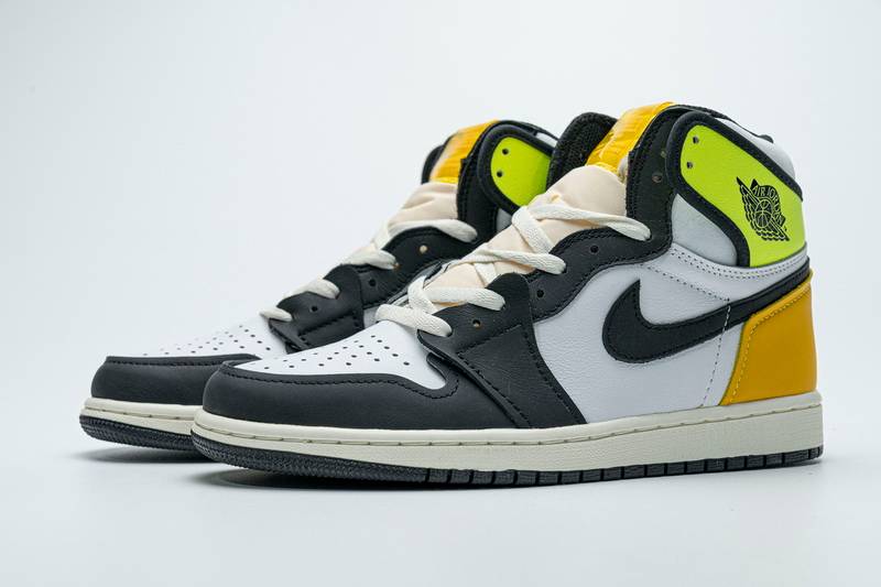 Air Jordan 1 Retro High White Black Volt University Gold