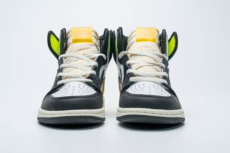 Air Jordan 1 Retro High White Black Volt University Gold