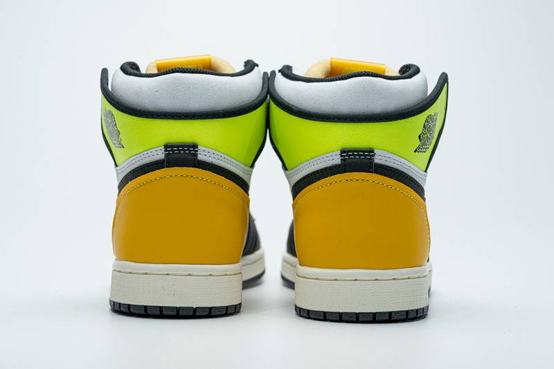Air Jordan 1 Retro High White Black Volt University Gold