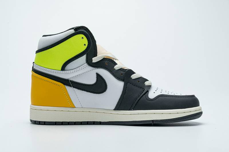 Air Jordan 1 Retro High White Black Volt University Gold