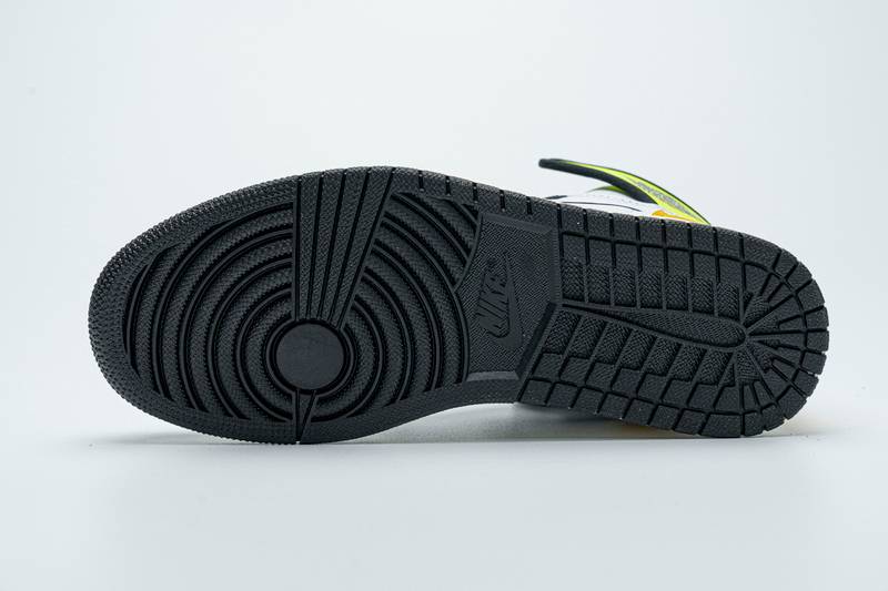 Air Jordan 1 Retro High White Black Volt University Gold