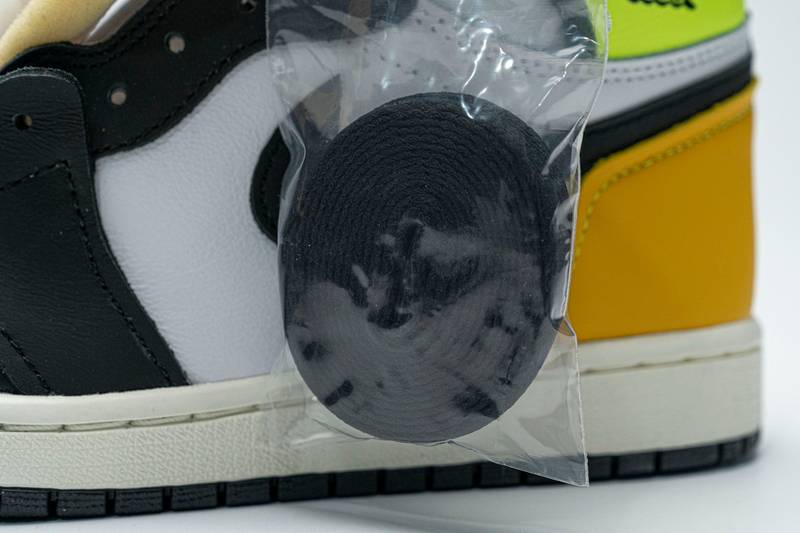 Air Jordan 1 Retro High White Black Volt University Gold
