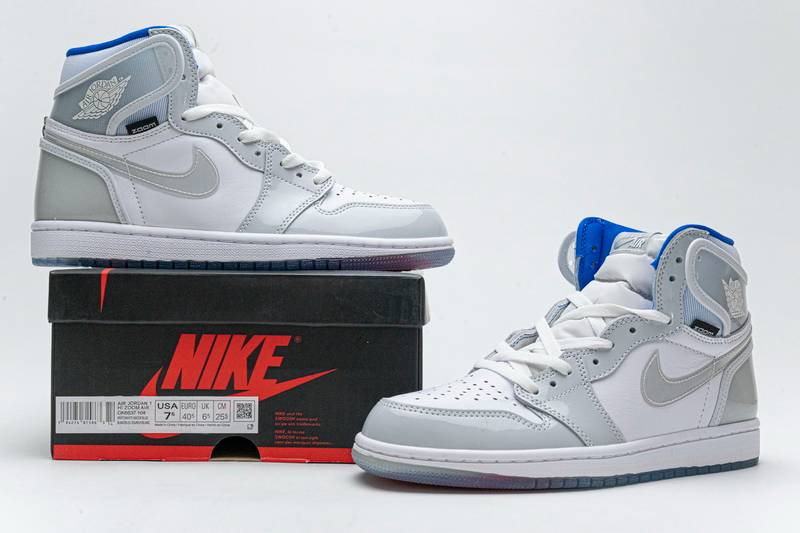 Air Jordan 1 Retro High Zoom White Racer Blue