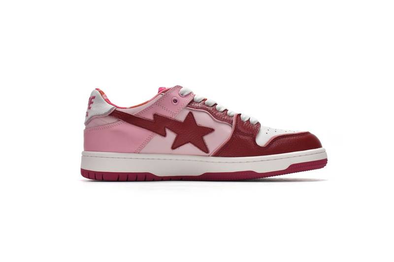 Bape Sk8 Sta Low Qingshan white red