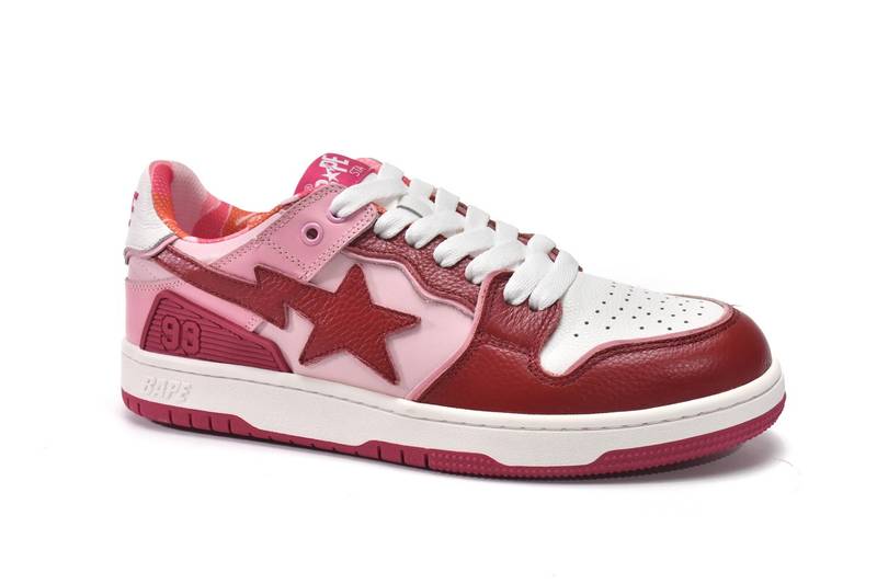 Bape Sk8 Sta Low Qingshan white red