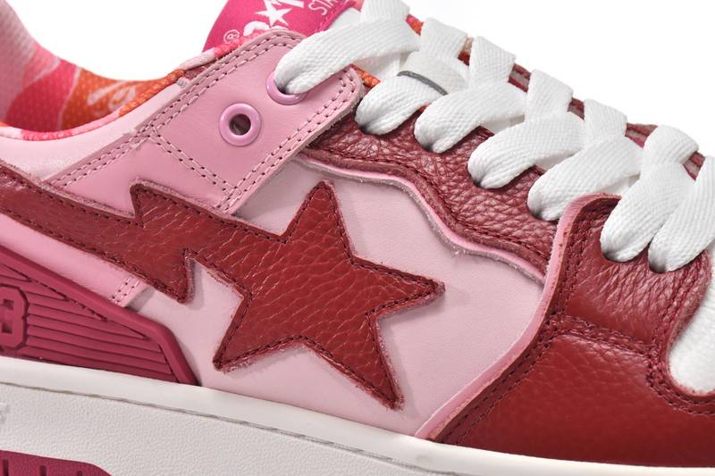 Bape Sk8 Sta Low Qingshan white red